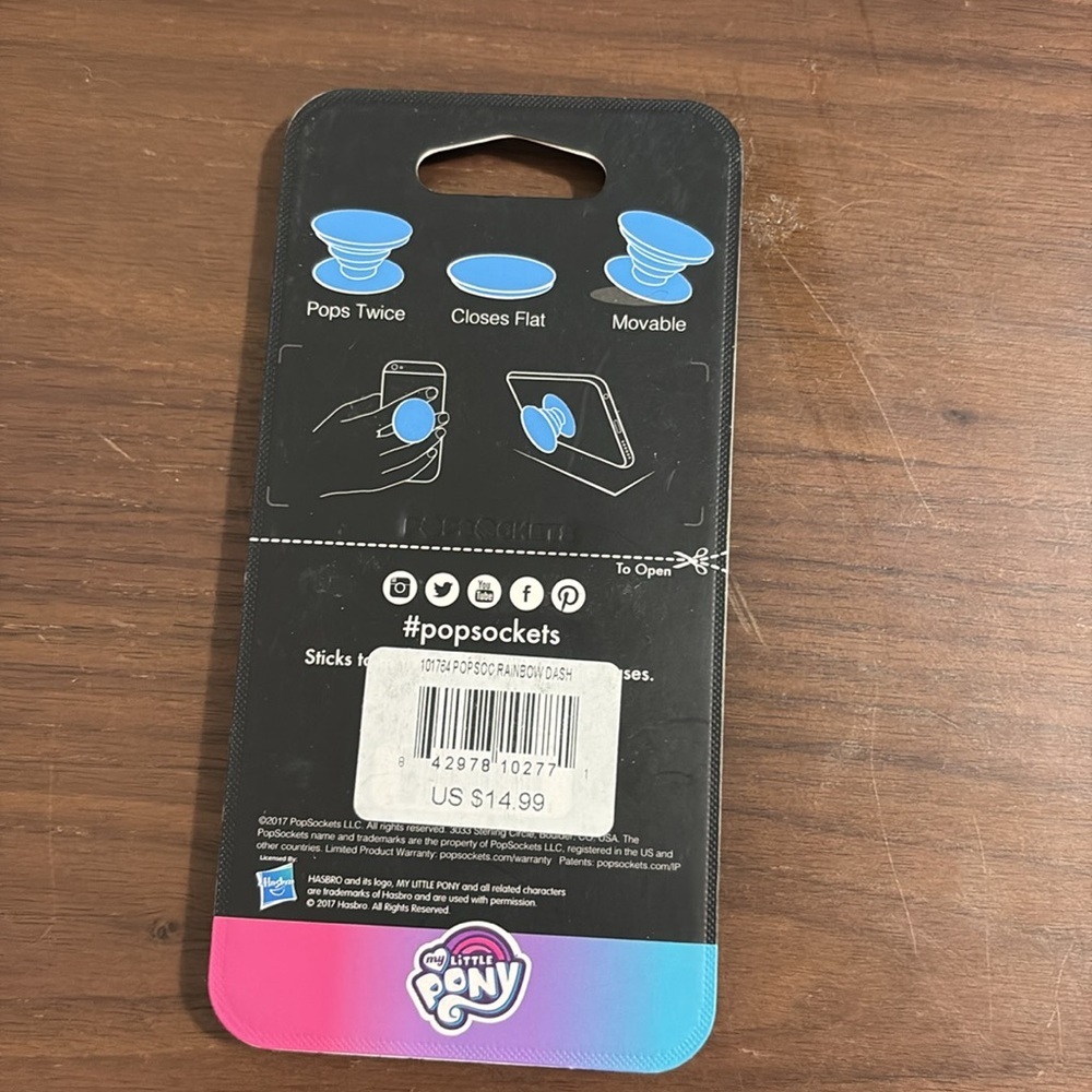 My Little Pony PopSockets Phone Grip & Stand - Blue and Orange Design - Picture 2 of 2
